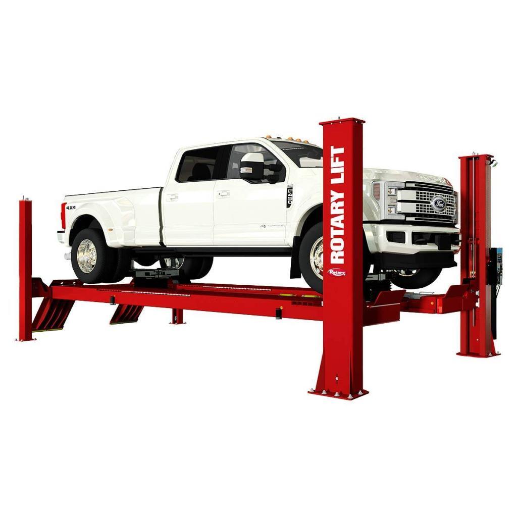 Truck on alignment lift